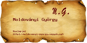 Moldoványi György névjegykártya